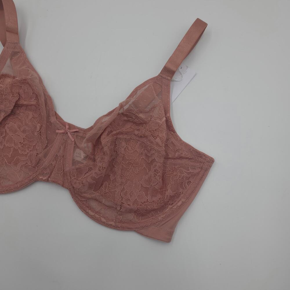 HSIA Bundle of Two Enchante Unlined Lace Underwire Bra in Black Coral Size 38DDD - Picture 7 of 10